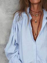 Cotton Ruffle Cuffs Blouse