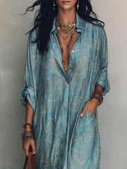 Elegant Bohemian Loose Silhouette Soft Fabric Everyday Wear Maxi Dress