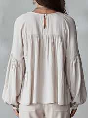 Airy Vintage-Inspired Ruffle Soft Ruffle Bohemian Blouse